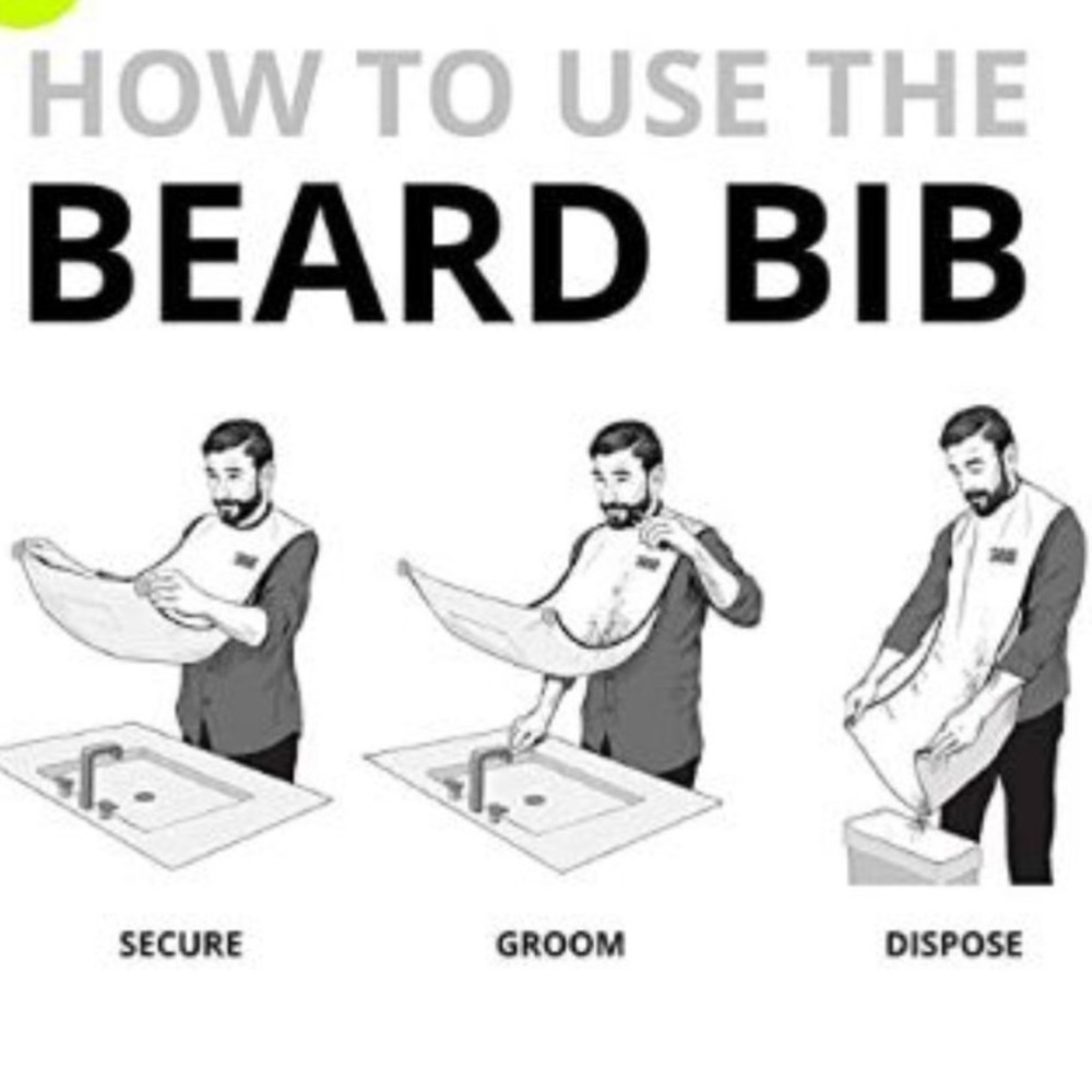 NEW Men’s Beard Bib Beard Apron for Men Beard Catcher - Picture 4 of 11